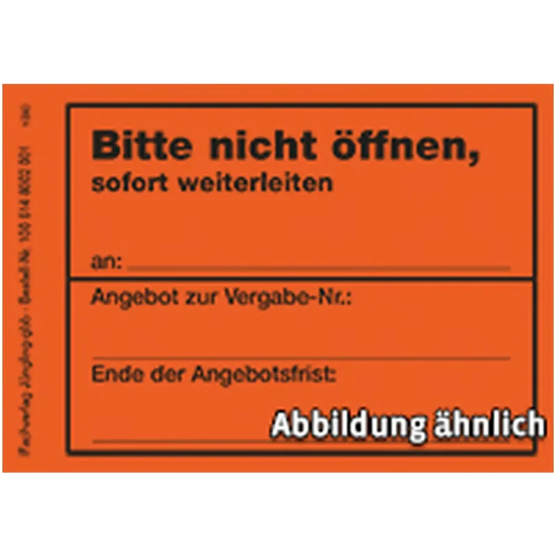 Aufkleber Nicht öffnen für Angebote, Aufkleber leuchtend rot