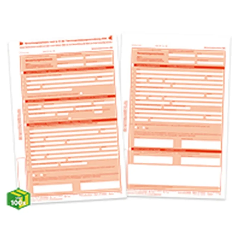 Verwertungsnachweis Altauto nach Anlage 8 zu § 15 FZV, ( Satz 1 + 2), je A4, 4-fach, VKE à 100 Satz (2019), 1 Set