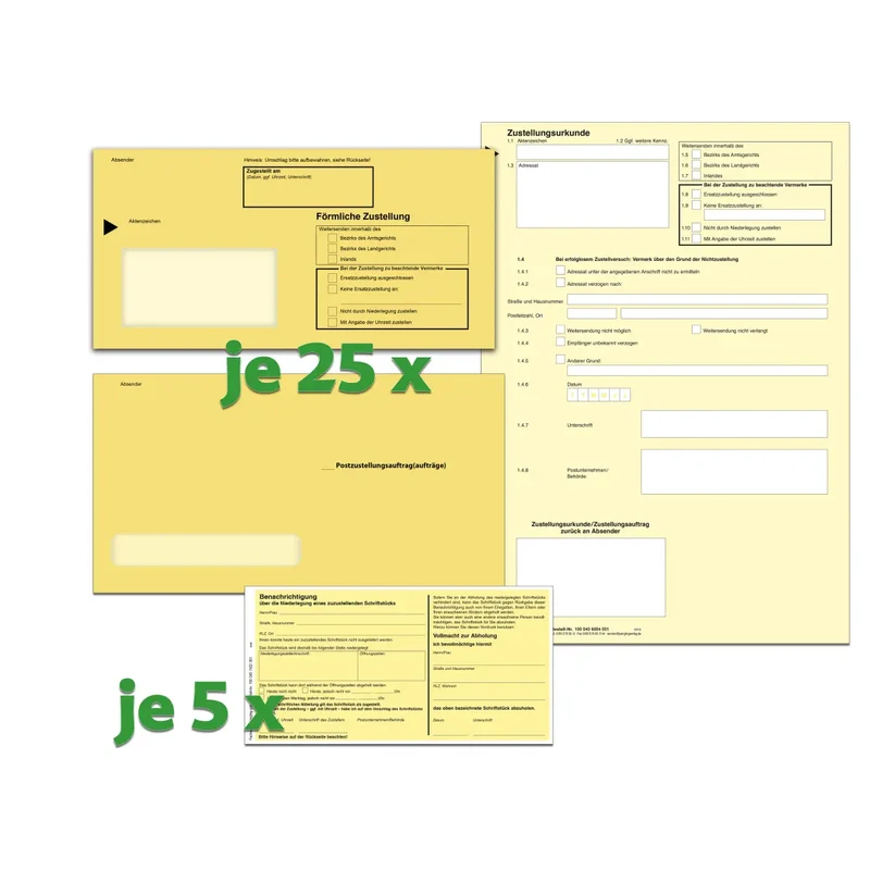 ZU-Paket 25 beliehene Unternehmen, 1 Set