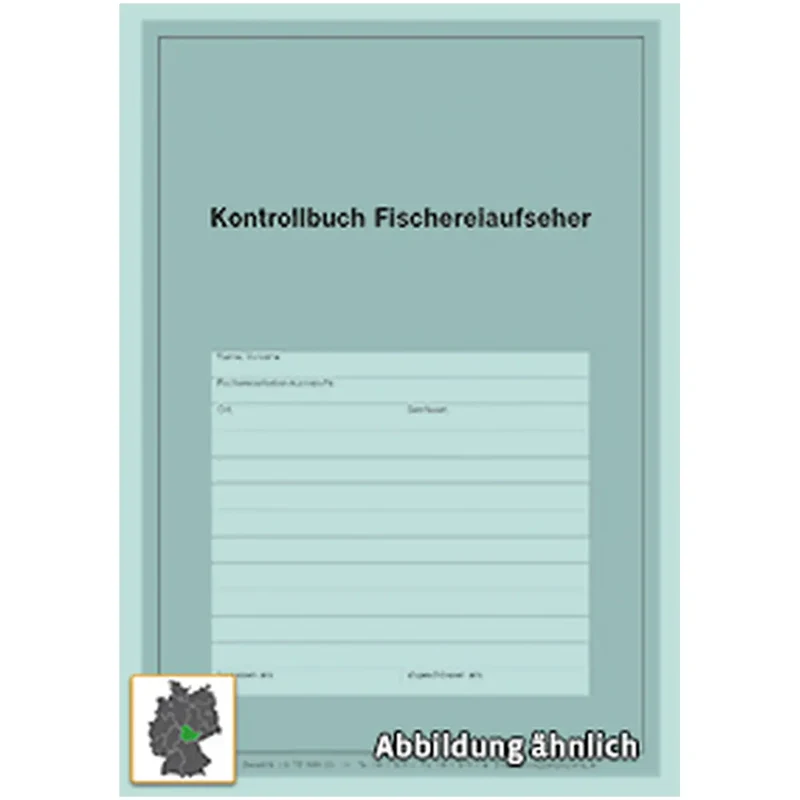 Kontrollbuch Fischereiaufseher, A5 Umschlag, neobond blau, mit 26 Einlageblättern
