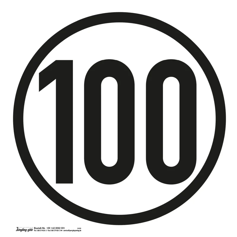 Aufkleber 100 für Gespanne (Hänger außen), Durchmesser 200 mm