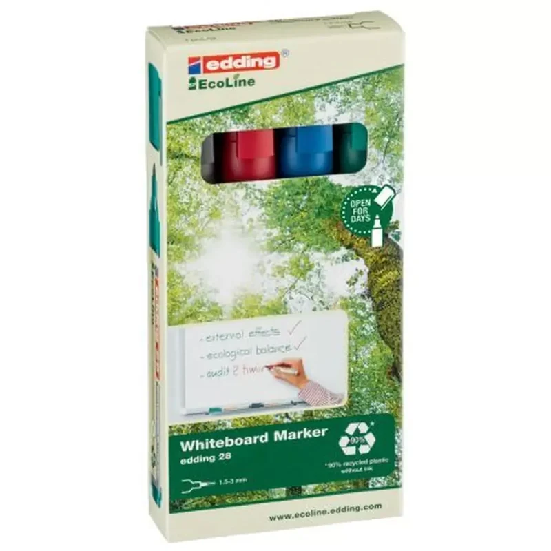 28 Boardmarker EcoLine - nachfüllbar, 1,5 - 3 mm, sortiert
