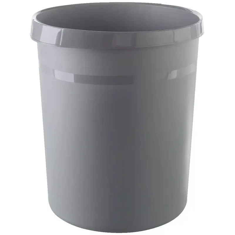 Papierkorb GRIP KARMA - 18 Liter, rund, 100% Recyclingmaterial, öko-dunkelgrau