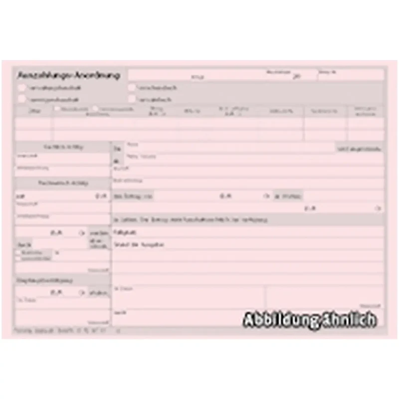 Auszahlungs-Anordnung, DIN A5 rosa