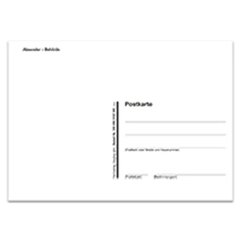 Terminvereinbarung (Vorladung), Postkarte