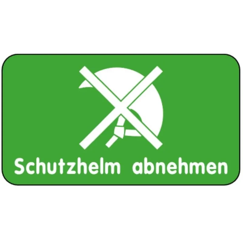Verbotsschild SA 12 Schutzhelm abnehmen 231 x 420 mm