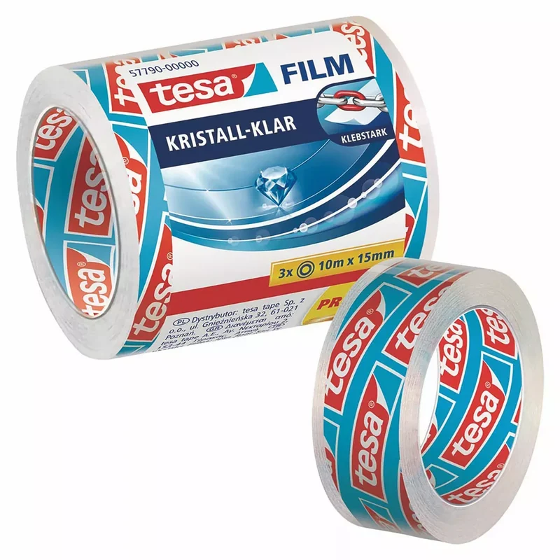 Tesa Kristall-Klar Klebefilm transparent 15,0 mm x 10,0 m 3 Rollen