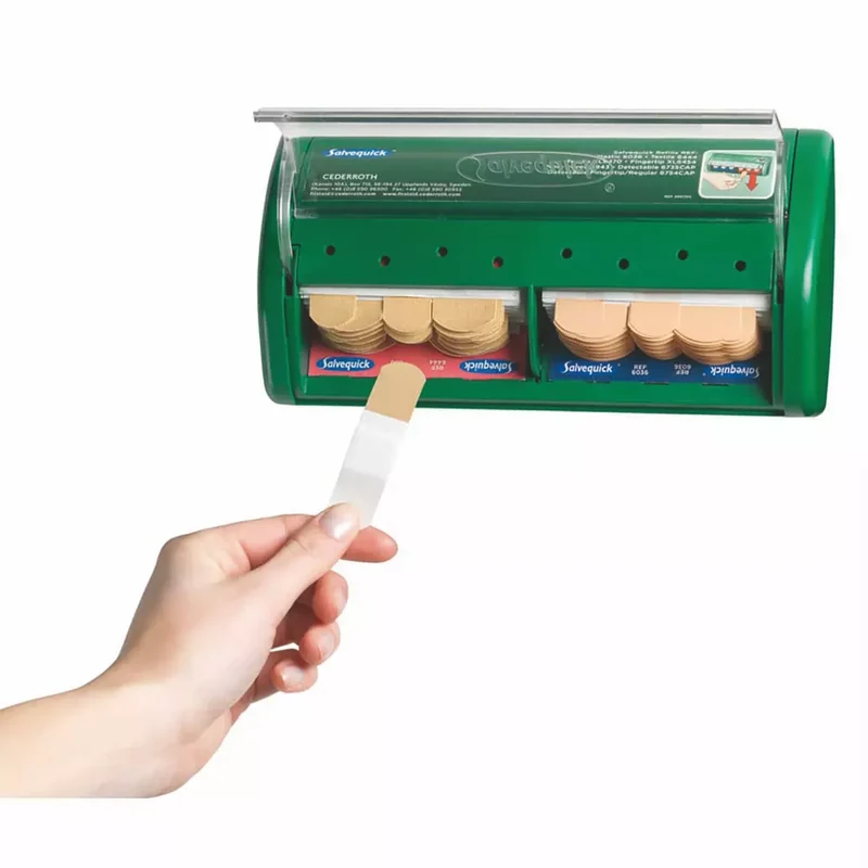 Salvequick Pflasterspender, gefüllt mit 40 St. elastische und 45 St. wasserabweisende Pflastern