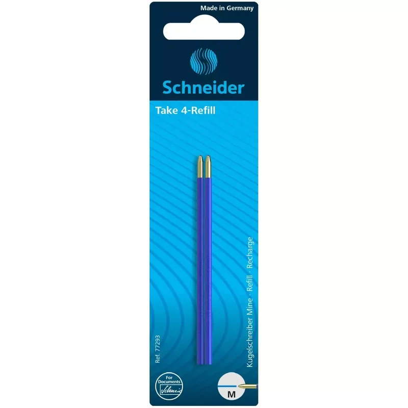Kugelschreibermine Take 4 Refill - M, blau (dokumentenecht), 2 Stück