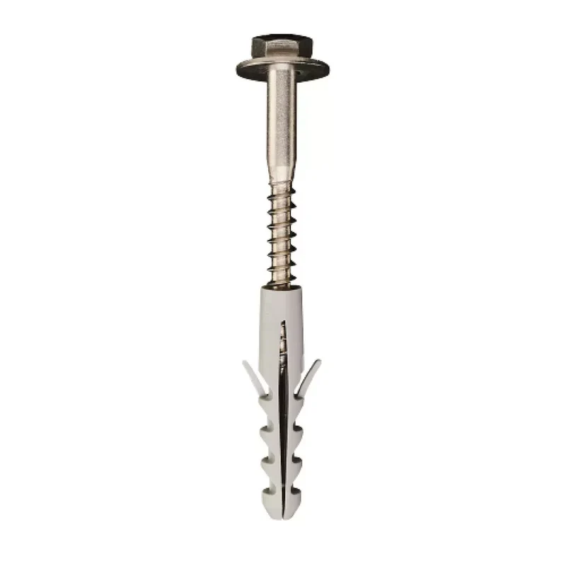 Bodenverankerung für Leitpfosten- und Bake, 1 Schraube M10 x 130 mm + 1 U-Scheibe Ø 10,5 mm + 1 Dübel S 14
