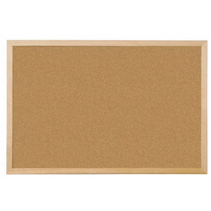 Korkpinntafel - 40 x 30 cm, braun mit Holzrahmen