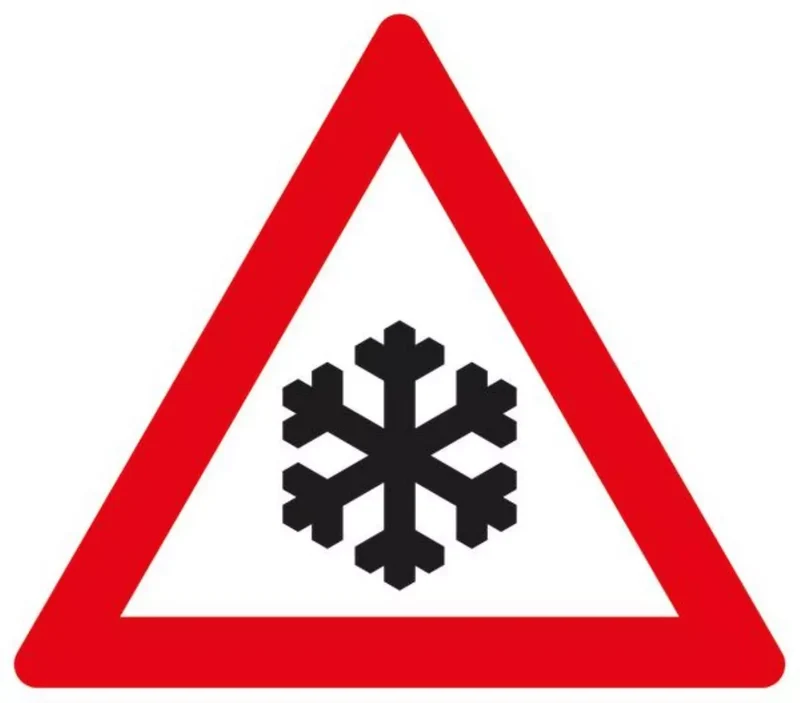 Verkehrszeichen VZ101-51 Schnee- oder Eisglätte