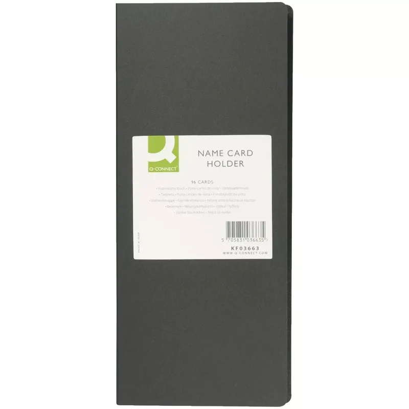Visitenkartenbuch schwarz für 96 Karten