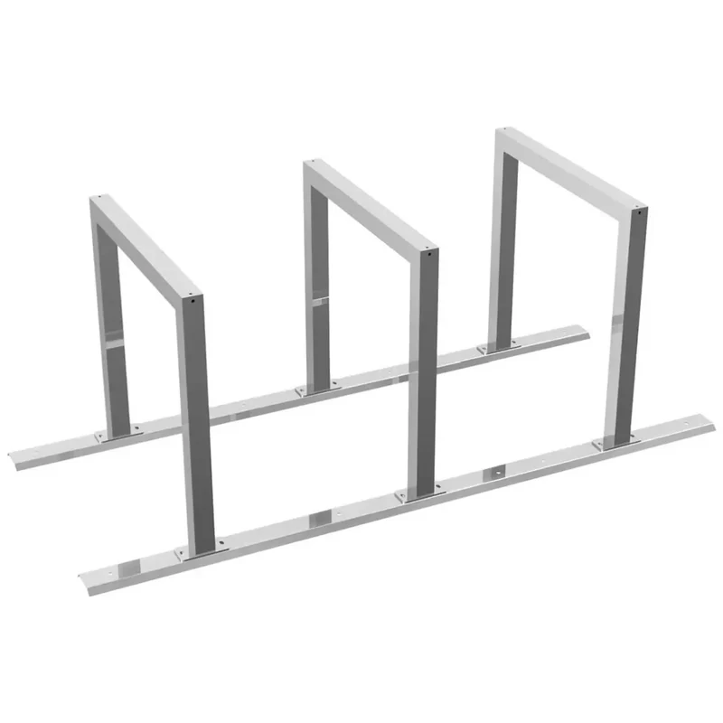 Fahrradanlehnbügel Reihenanlage Stahlrohr 60x60 mm