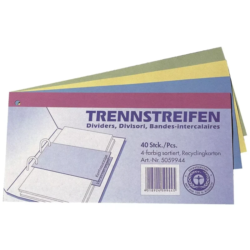 Trennstreifen - 190 g/qm Karton, sortiert, 40 Stück