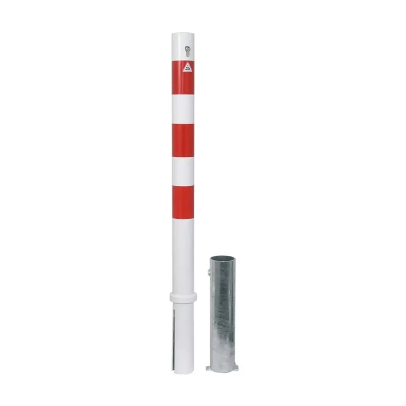Absperrpfosten Stahlrohr Ø 76x2,6 mm, herausnehmbar mit Profilzylinderschloss
