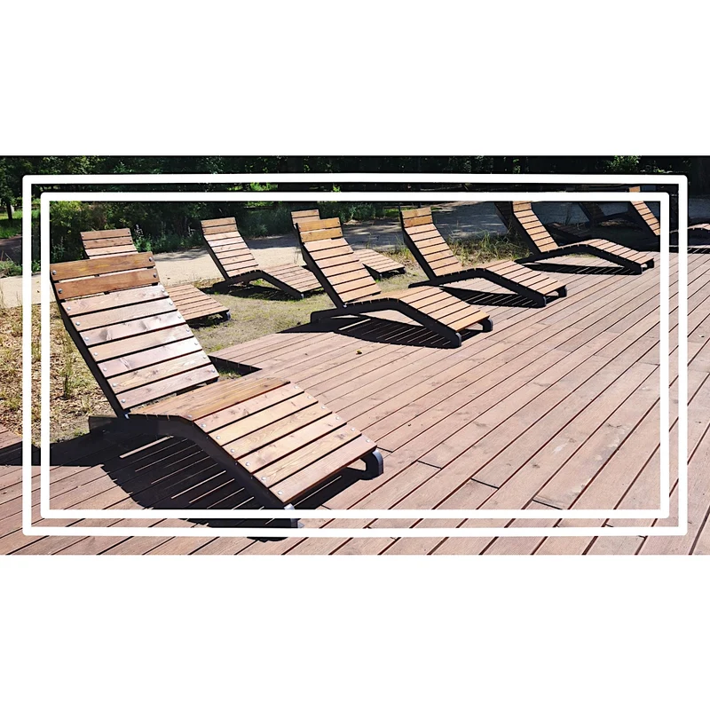 Gartenliege Rafaello aus Holz in Braun