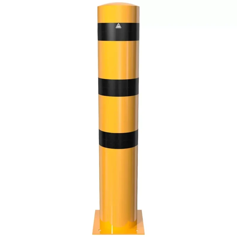 Stahlrohrpoller Ø 273x5 mm zum Aufdübeln gelb / schwarz