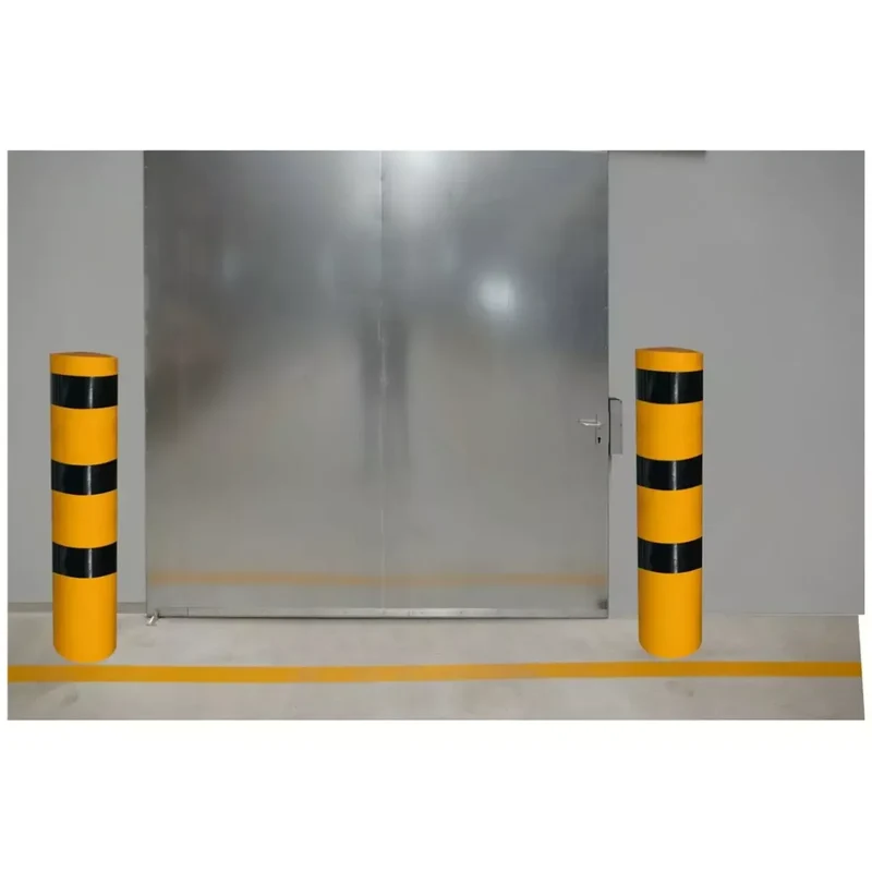 Stahlrohrpoller Ø 273x5 mm zum Aufdübeln gelb / schwarz