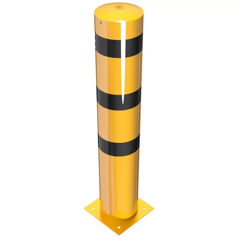 Stahlrohrpoller Ø 273x5 mm zum Aufdübeln gelb / schwarz