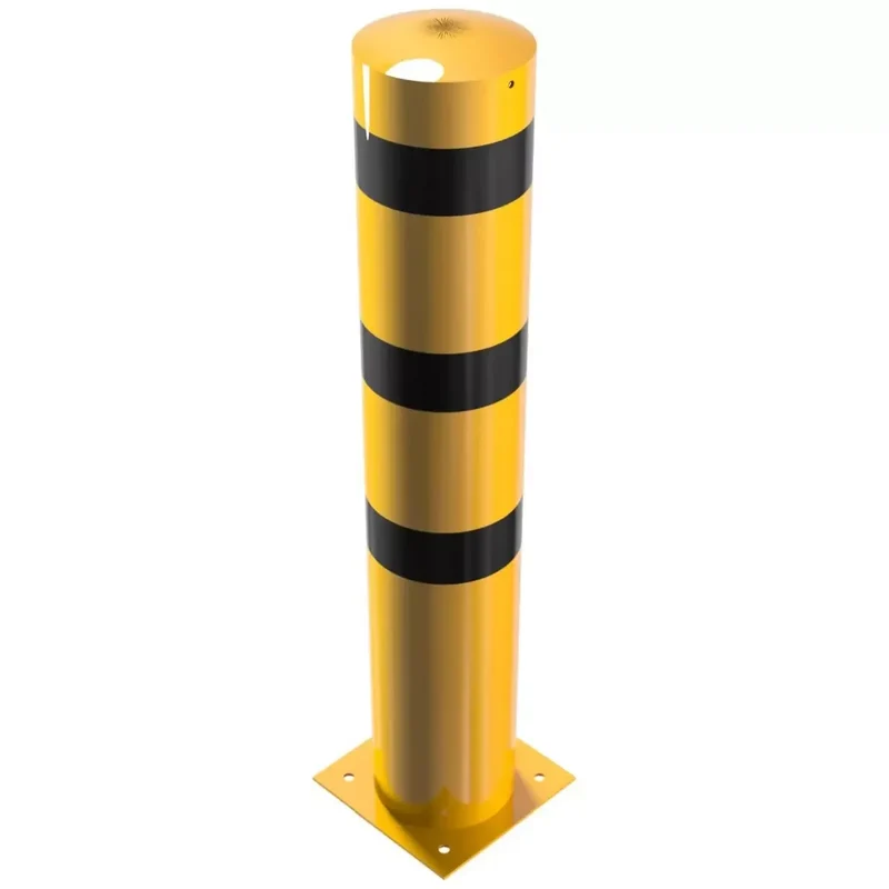 Stahlrohrpoller Ø 273x5 mm zum Aufdübeln gelb / schwarz