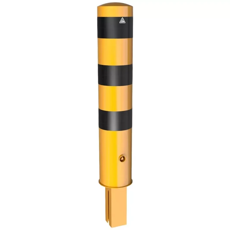 Stahlrohrpoller Ø 193x3,6 mm, herausnehmbar, mit Dreikantverschluss gelb /schwarz