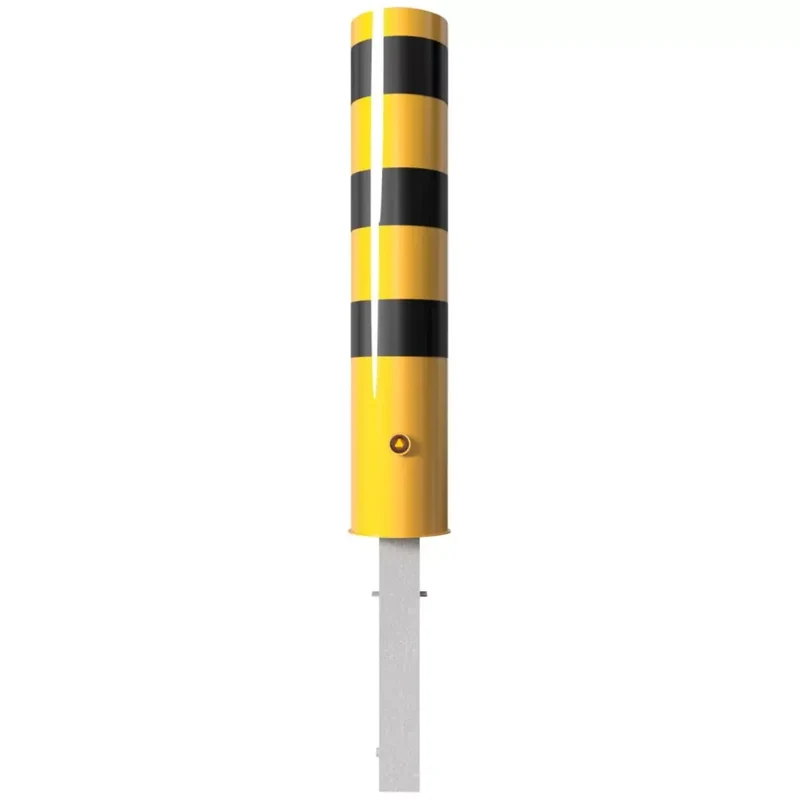 Stahlrohrpoller Ø 193x3,6 mm, herausnehmbar, mit Dreikantverschluss gelb /schwarz