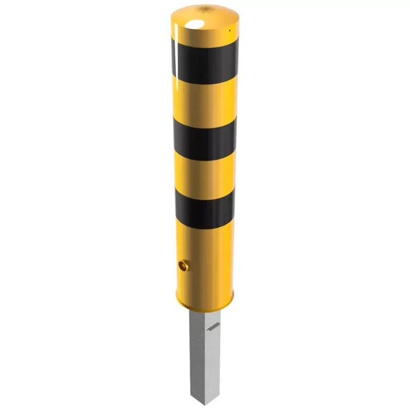 Stahlrohrpoller Ø 193x3,6 mm, herausnehmbar, mit Dreikantverschluss gelb /schwarz