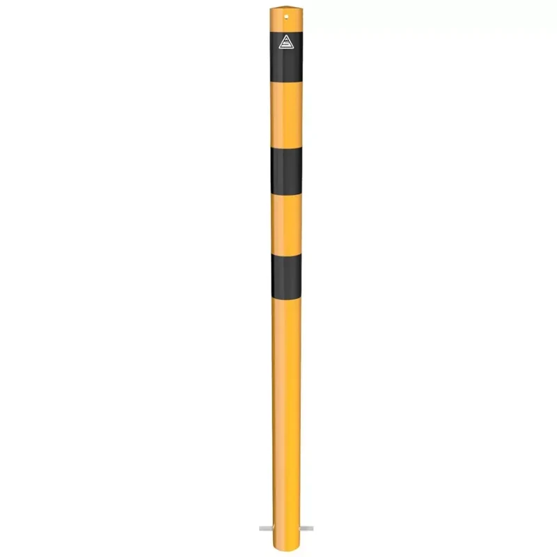 Absperrpfosten Stahlrohr Ø 76x2,6 mm gelb / schwarz