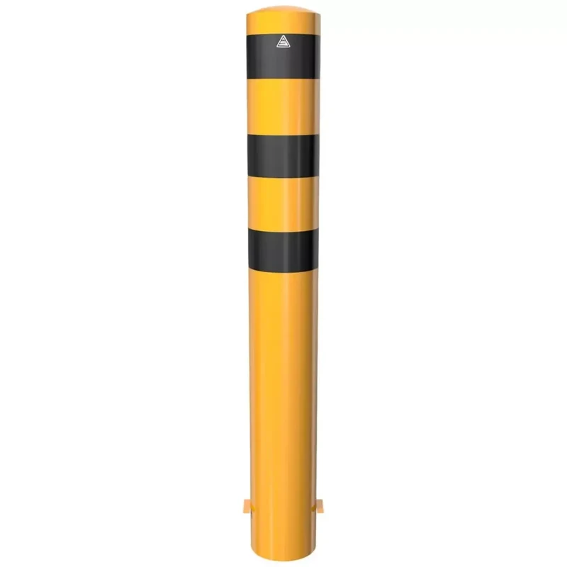 Stahlrohrpoller Ø 193x3,6 mm ortsfest, zum Einbetonieren gelb / schwarz