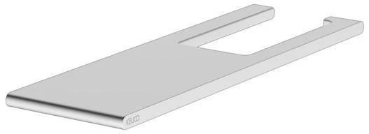 KEUCO Edition 400 Toilettenpapier-Rollenhalter mit Ablage, Alu silber-eloxiert, offene Form