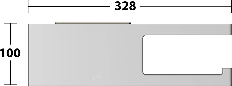 KEUCO Edition 400 Toilettenpapier-Rollenhalter mit Ablage, Alu silber-eloxiert, offene Form