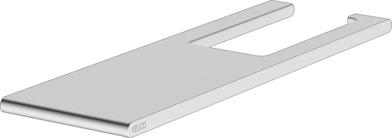 KEUCO Edition 400 Toilettenpapier-Rollenhalter mit Ablage, Alu silber-eloxiert, offene Form