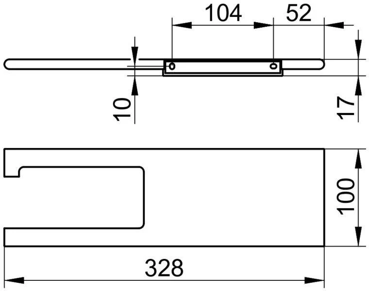 KEUCO Edition 400 Toilettenpapier-Rollenhalter mit Ablage, Alu silber-eloxiert, offene Form