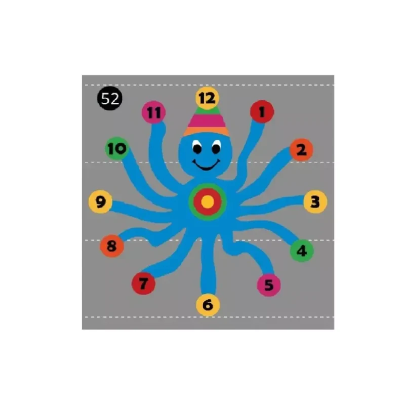 Decomark™ Spielplatzmarkierung DecoMark Lern- und Aktivitätsspiele, Uhr