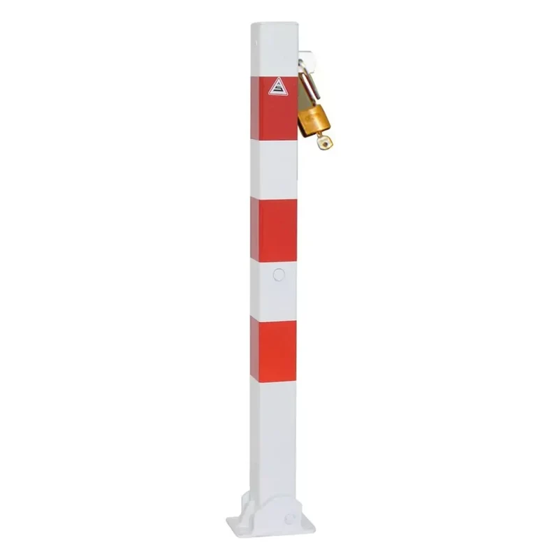 Absperrpfosten 70x70 mm, umlegbar, für Vorhangschloss