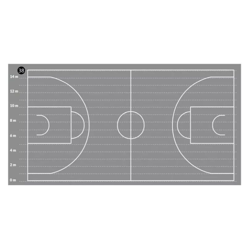 Decomark™ Spielplatzmarkierung, Basketballfeld, 28000x15000 mm