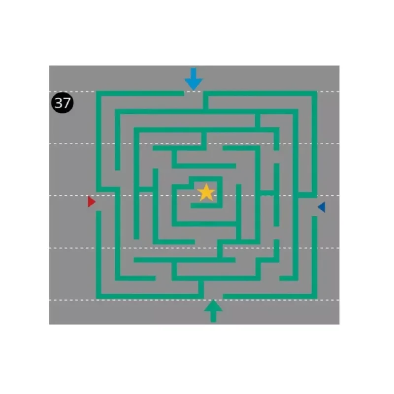 Decomark™ Spielplatzmarkierung, Quadratisches Labyrinth, 4000x4088 mm