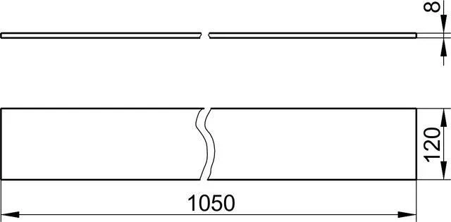 KEUCO Cristallinglas-Platte EDITION 400 ESG 1050x8x120 mm klar – Ablageplatte für Bad