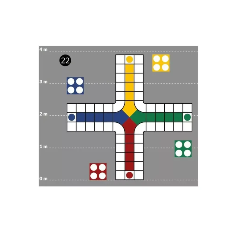 Decomark™ Spielplatzmarkierung, Ludo, 3970x3970 mm