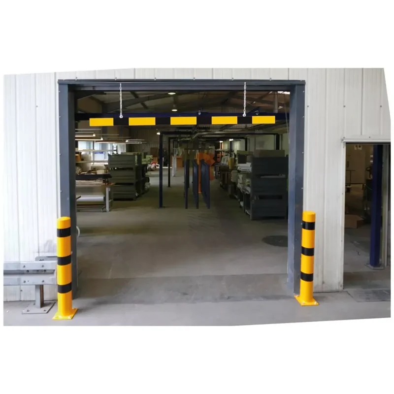 Barriere Aluminiumprofil gelb beschichtet / schwarz beklebt