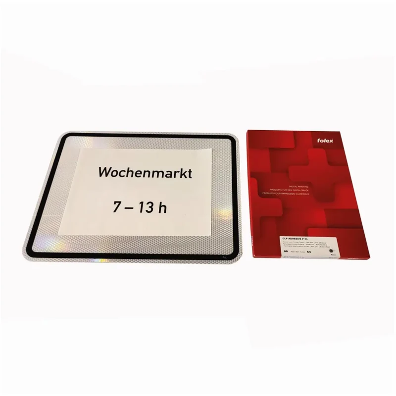 Zusatzzeichen ohne Text, Grund weiß, Rand schwarz - 420x420 2mm RA2