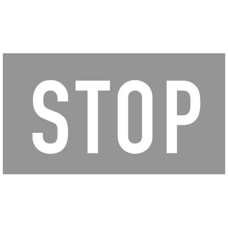 PREMARK™ Fahrbahnmarkierung, -STOP-, Schrifthöhe 2400, weiß – VPE 1 Stück