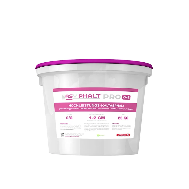 Kaltasphalt Easyphalt Pro 0/2 in 25kg Eimer – VPE 1 Palette (24 Eimer)