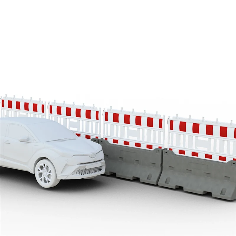 Sicherheits-Betonsperre ProSafe, mit Absperrschranke RA2