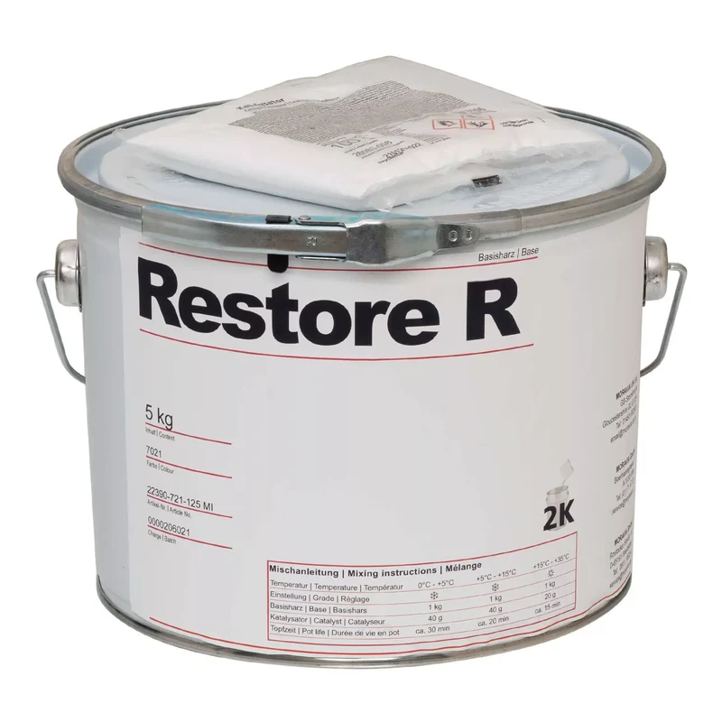 Fugenreparatur Restore für Beton, Asphalt, Estrich, bestehend aus Elastikharz 5 kg und Härter 0,2 kg