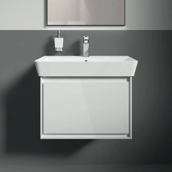 IDEAL STANDARD IOM Cube Lotionspender Chrom – Wandmontage, verdeckte Befestigung, Glasflakon