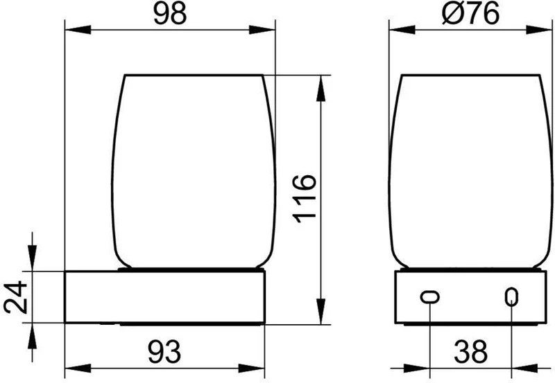 KEUCO Echtkristall-Glas Zahnputzbecher Elegance 01650 – Klar, ohne Halter