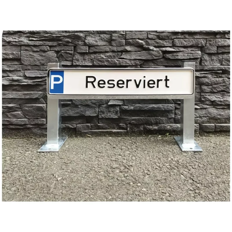 Edelstahlbügel Ø 48 mm, für Parkplatzbeschilderung, Br.650 mm
