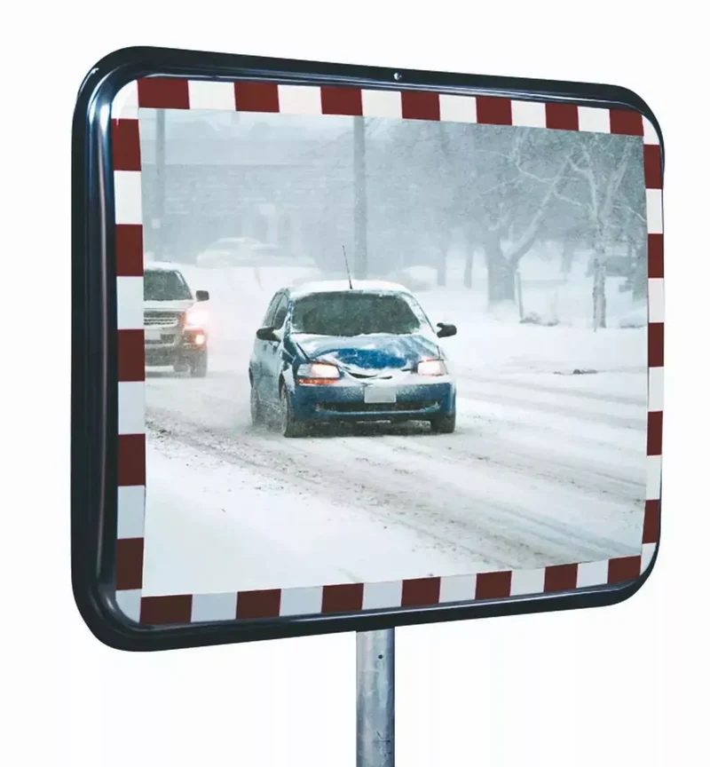 Verkehrsspiegel aus Edelstahl, vereisungsfrei